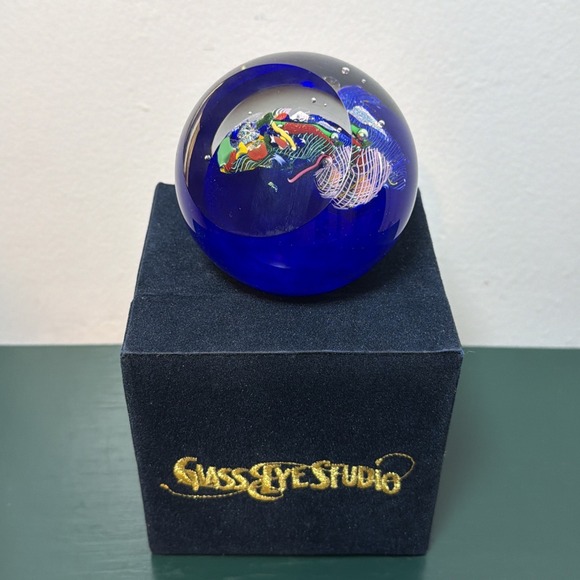 Glass Eye Studio Other - Glass Eye Studio "End Of The Day" Art Glass RARE Paperweight 2004 Confetti VTG